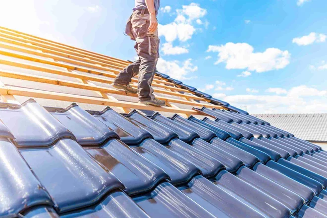 craftsman fired ceramic tile on the roof