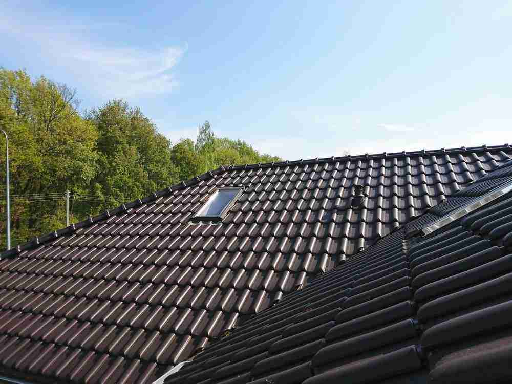 Tile roof on home